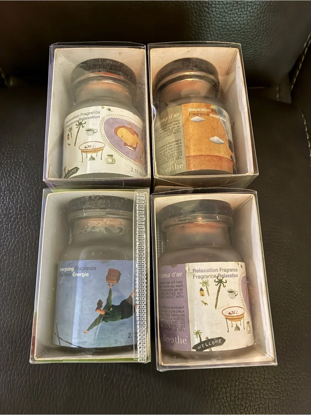 Vintage Pier 1 Imports Aroma Gel Fresheners - Assorted Mood Fragrances Set of 4